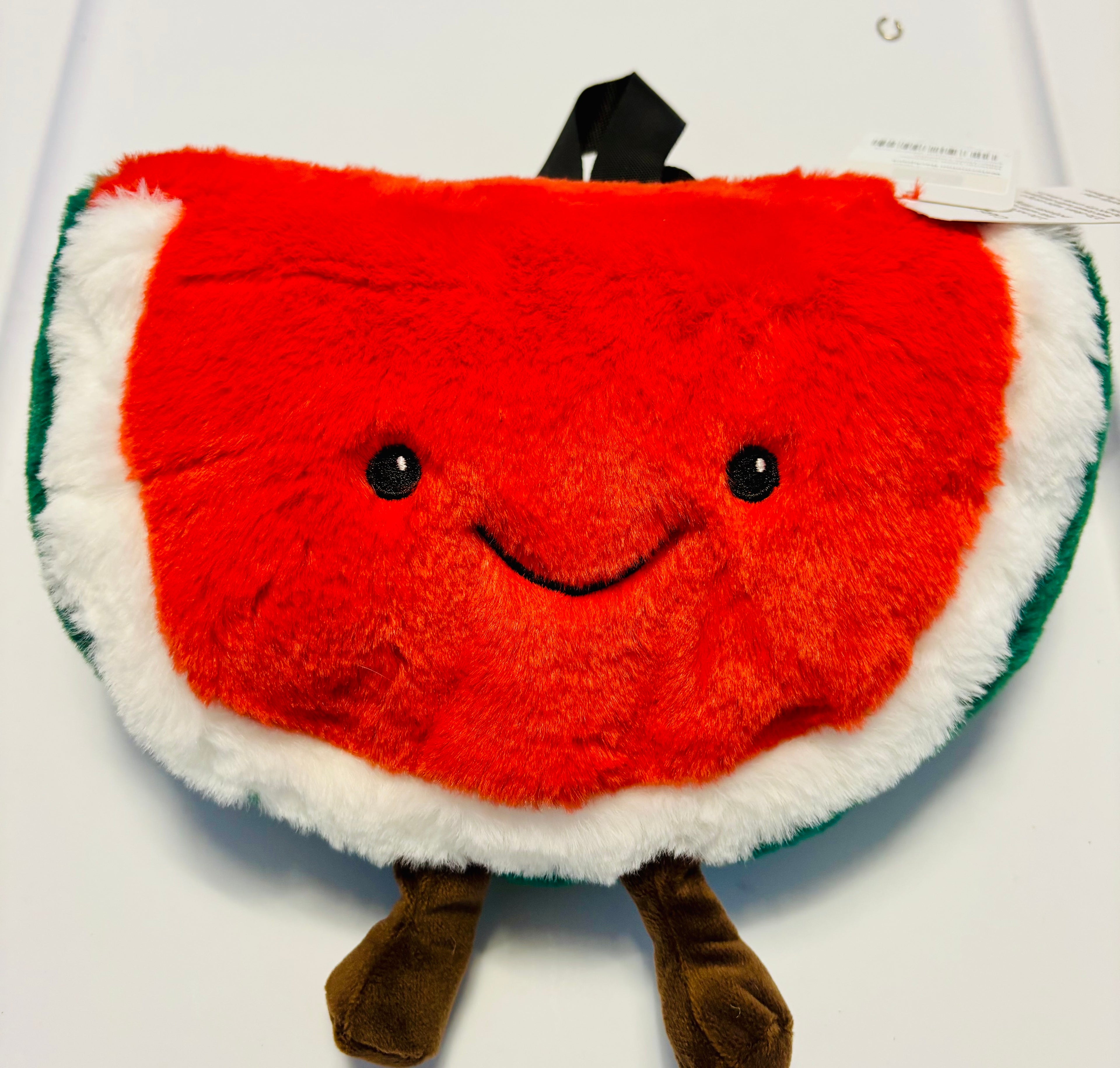 Cute Watermelon Plush Backpack – Soft Cartoon Mini Backpack for Kids & Teens