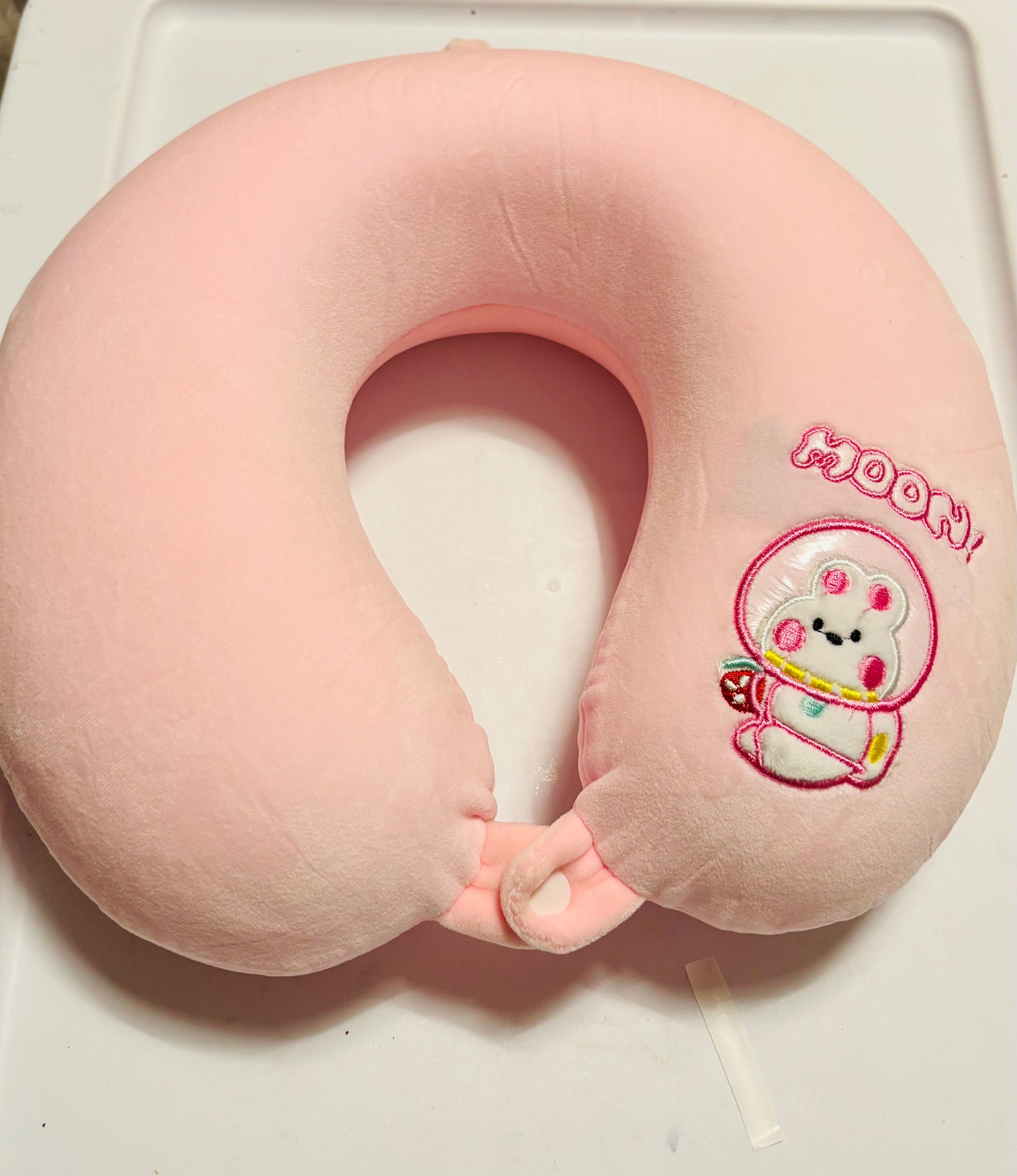 Cute U-Shape Travel Neck Pillow – Soft Memory Foam Neck Support Cushion