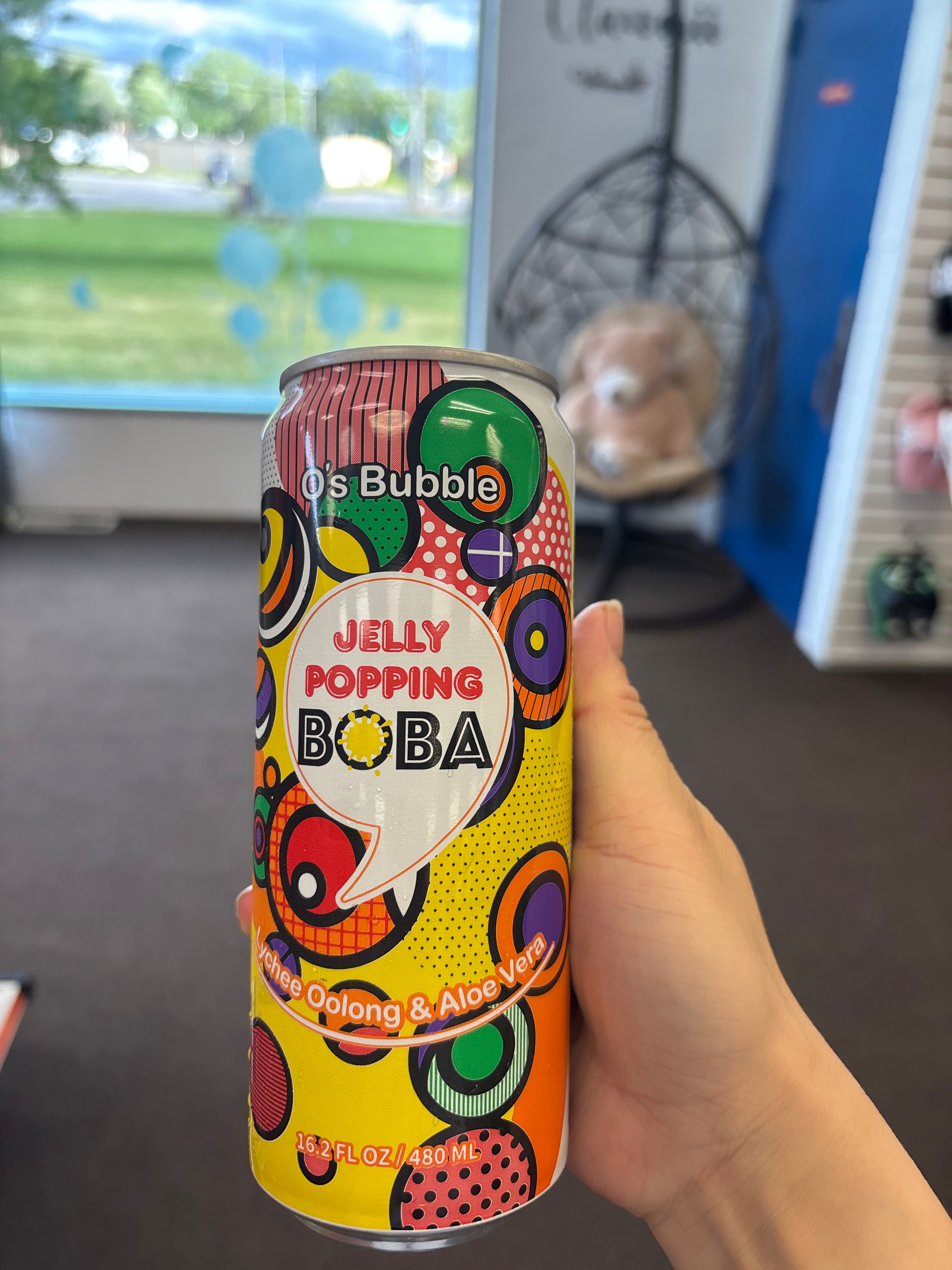 Lychee oolong tea with aloe Vera &jelly popping boba