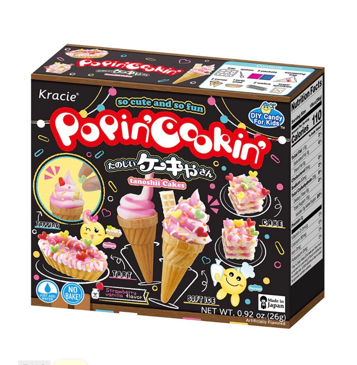 Kracie Popin Cookin Tanoshii Cakes DIY Japanese Candy Kit
