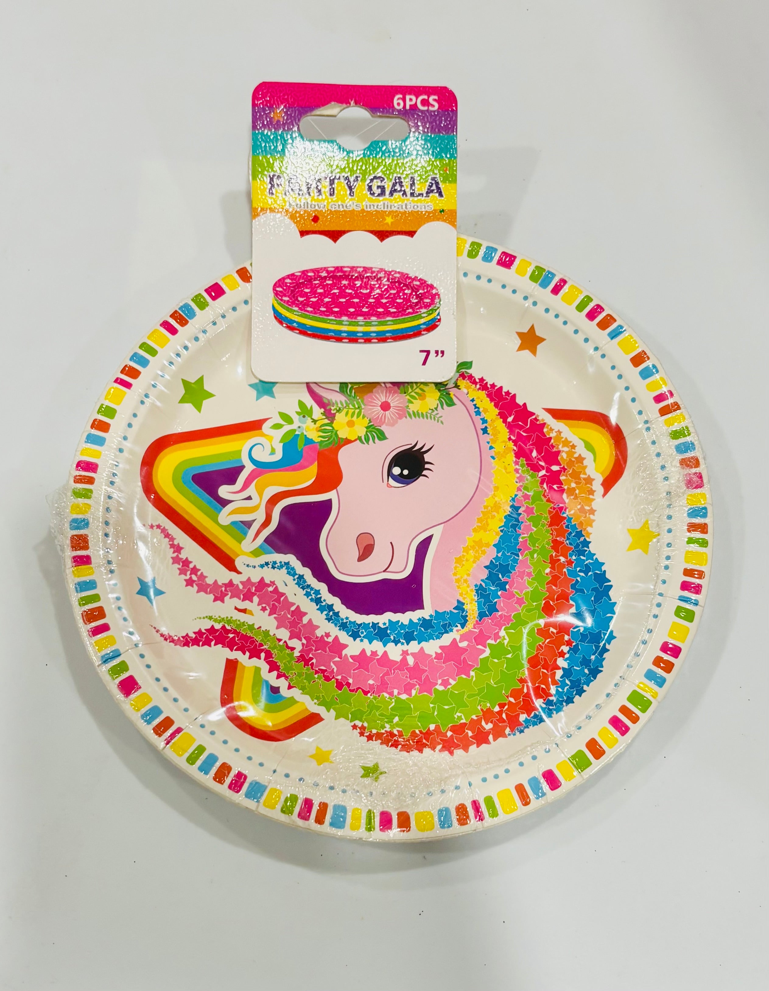 Party and Birthday Dessert Plates – 7” Disposable Party Plates (6 Pack)