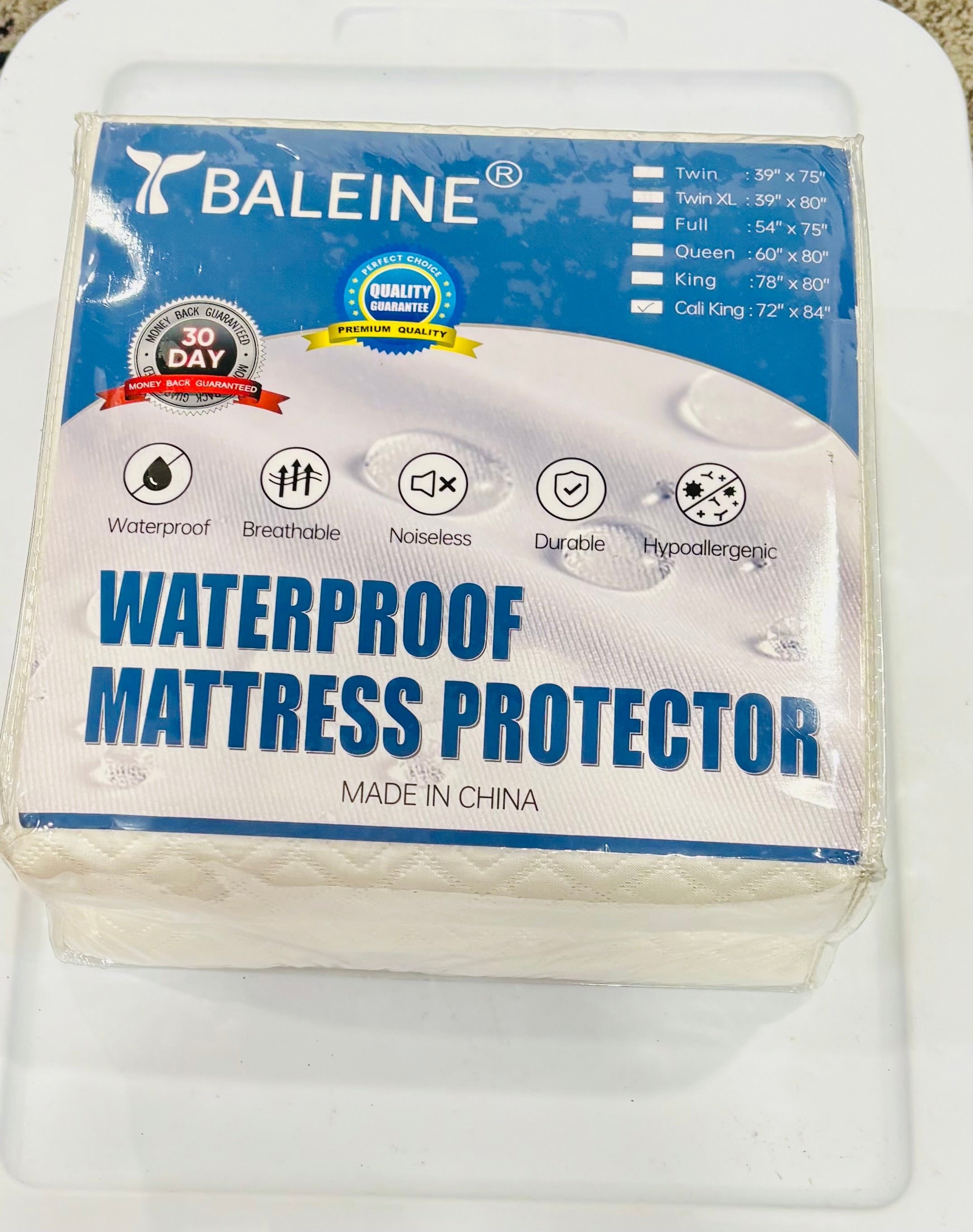 Waterproof Mattress Protector – Breathable Noiseless Hypoallergenic Mattress Cover Deep Pocket