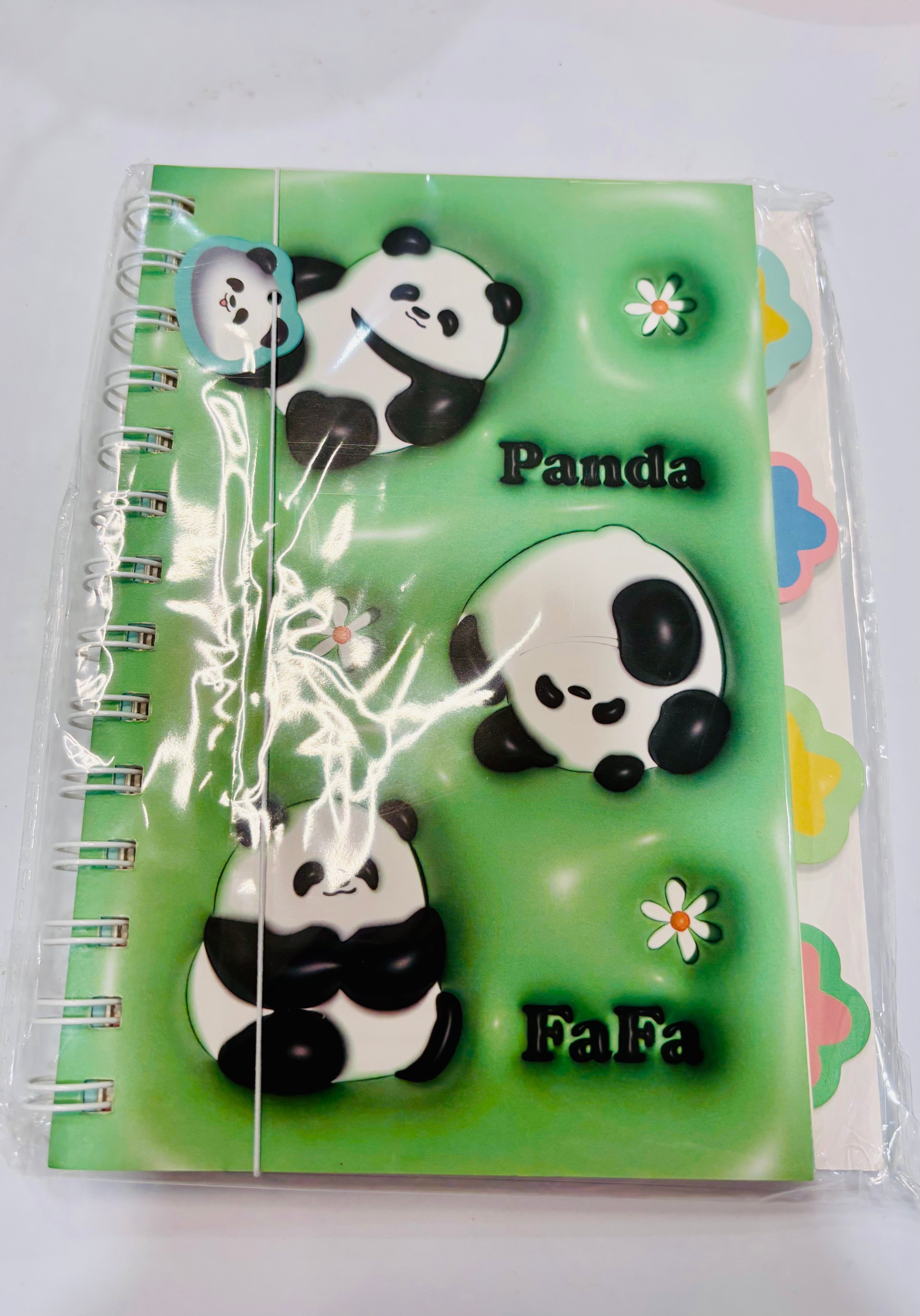 Cute Panda Spiral Notebook – Tabbed Journal for School, Study, and Office