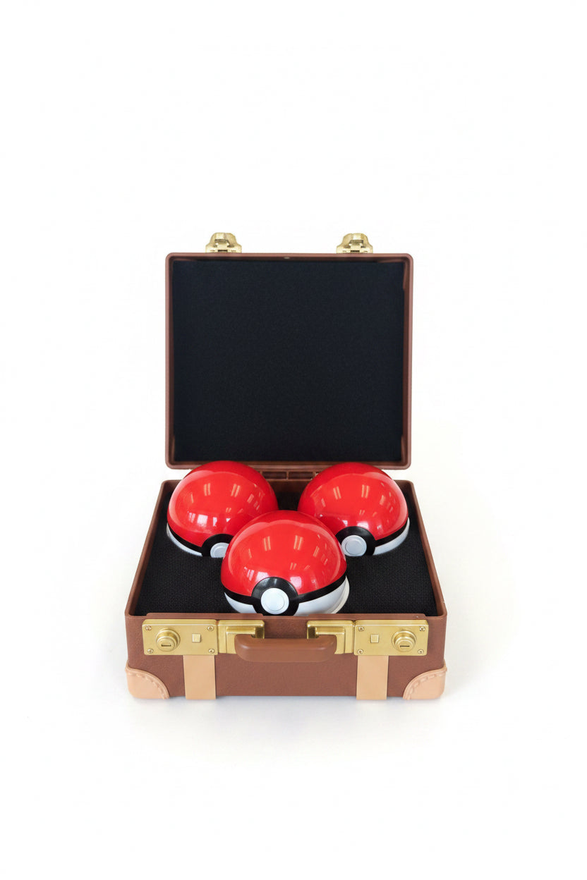 Pokémon 30th Anniversary Poké Ball Collectible Figure Set with Display Case