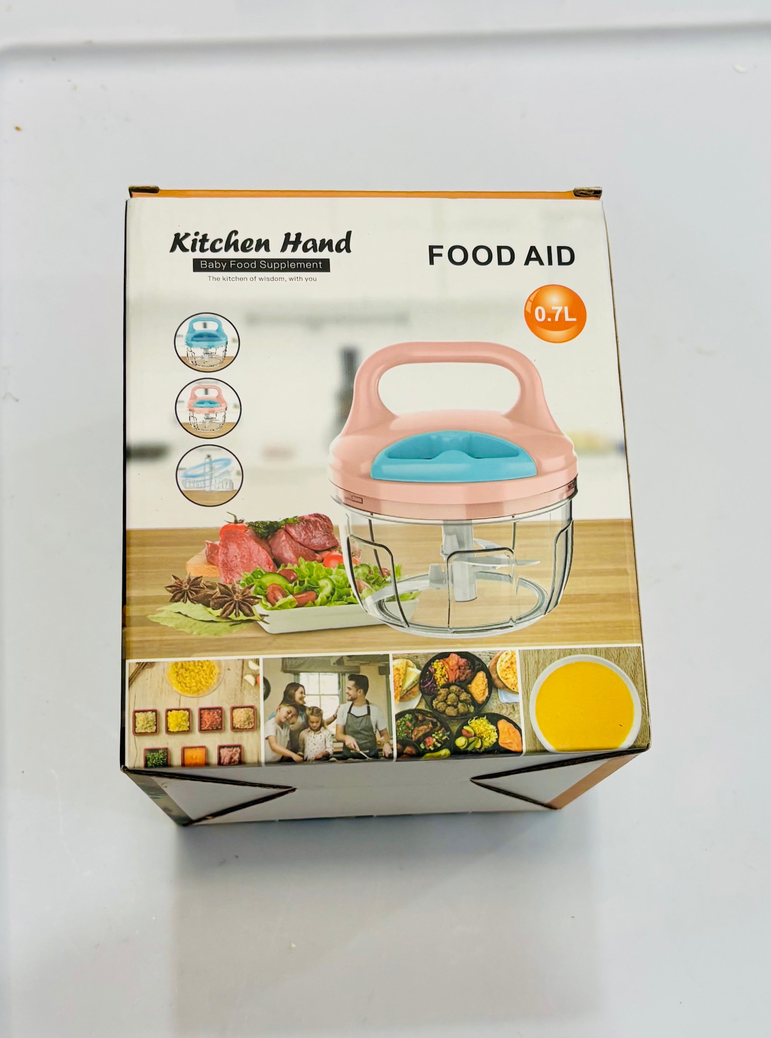 Manual Food Chopper – Hand Pull Vegetable & Baby Food Processor (0.7L)