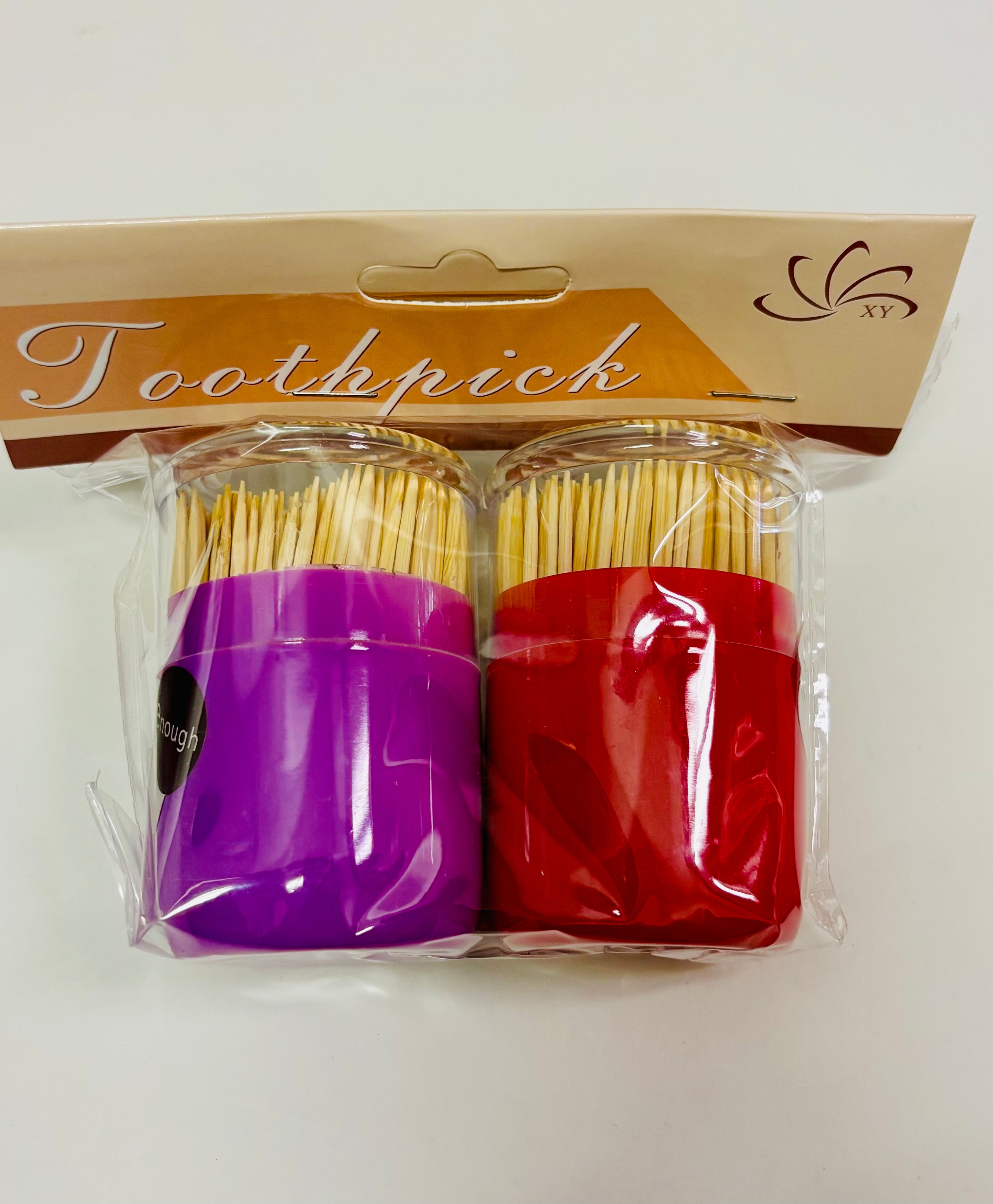 Toothpick Holder Set with Wooden Toothpicks – 2 Pack