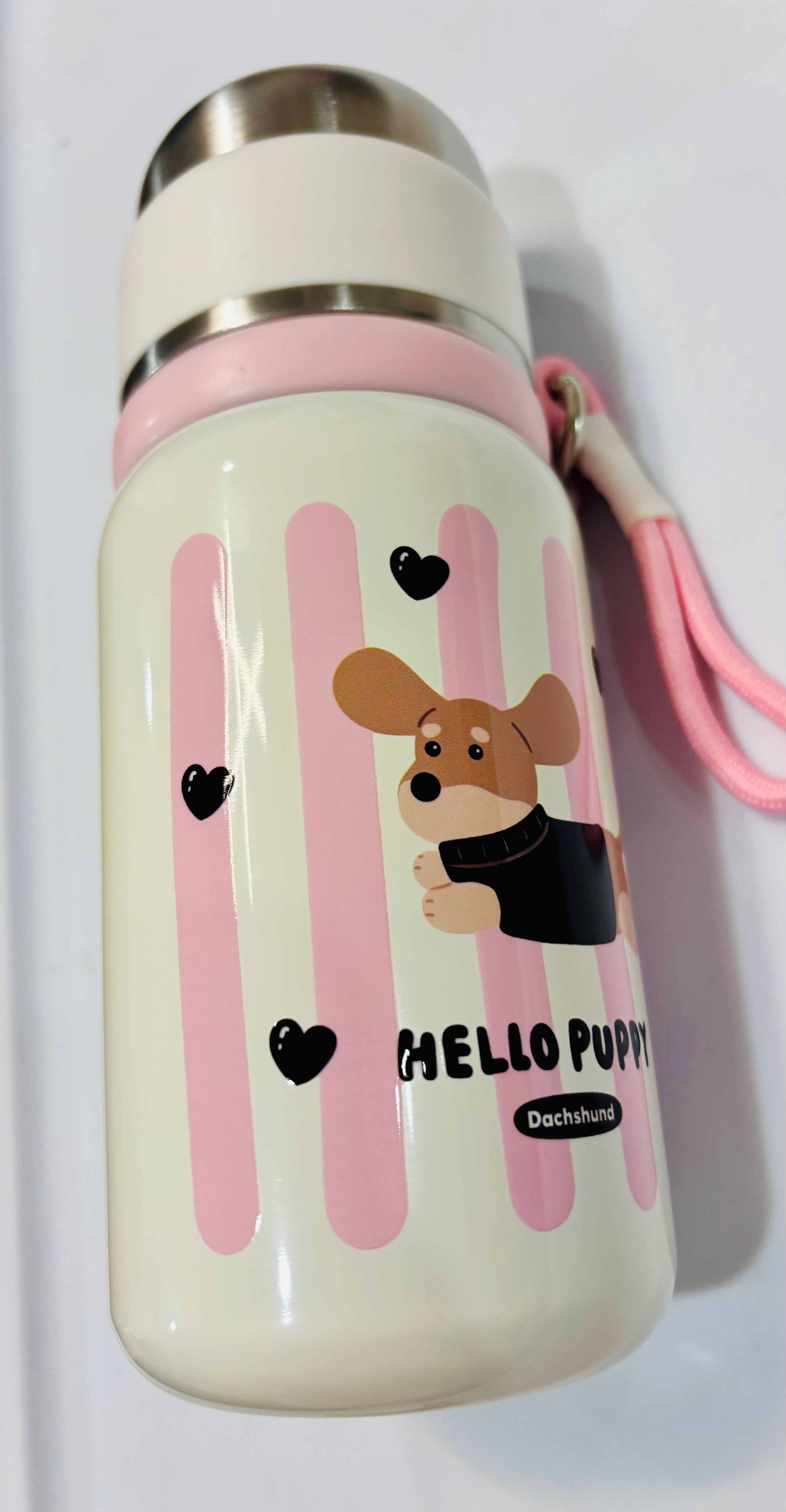 Cute Insulated Water Bottle – Cartoon Stainless Steel Thermos for Kids and Students