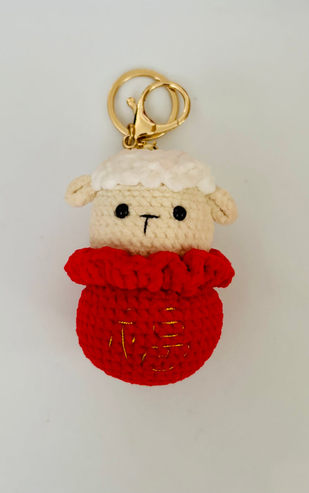 Handmade Plush Keychain Cute Crochet Keychain Kawaii Bag Charm Soft Toy Keychain Gift