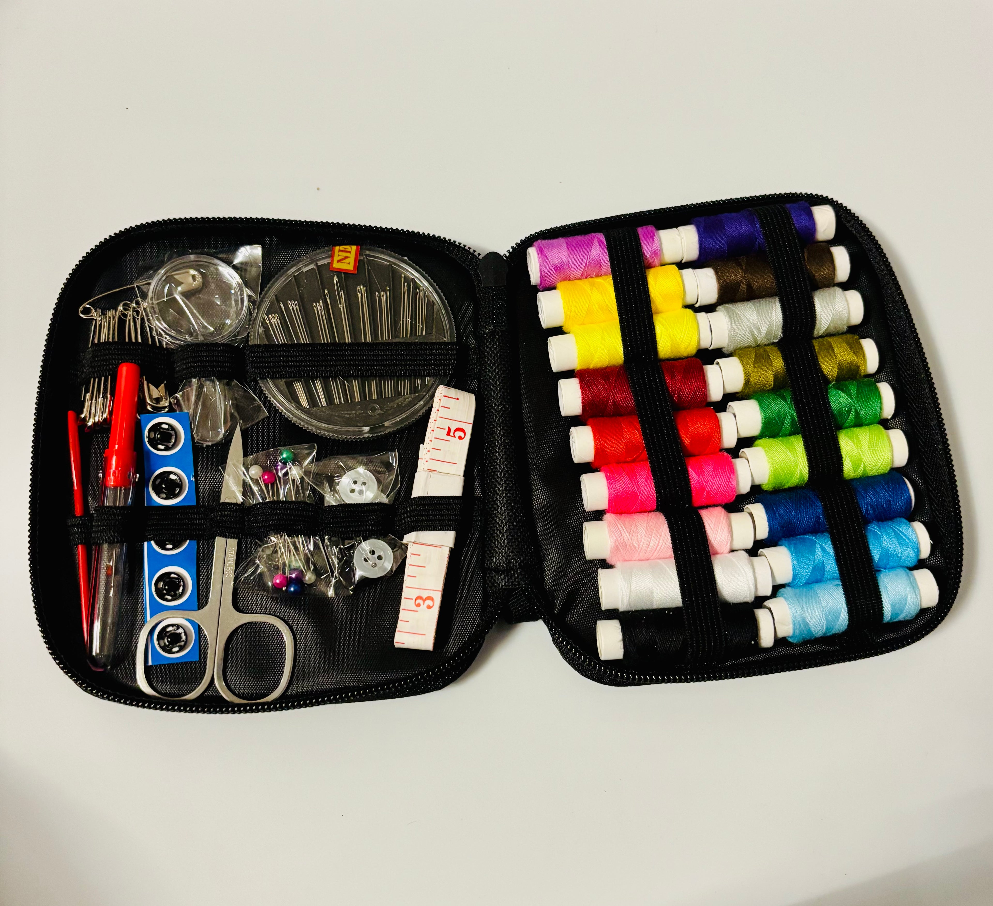 Complete Sewing Kit with Threads, Needles, Scissors & Accessories – Portable Travel Sewing Repair Set