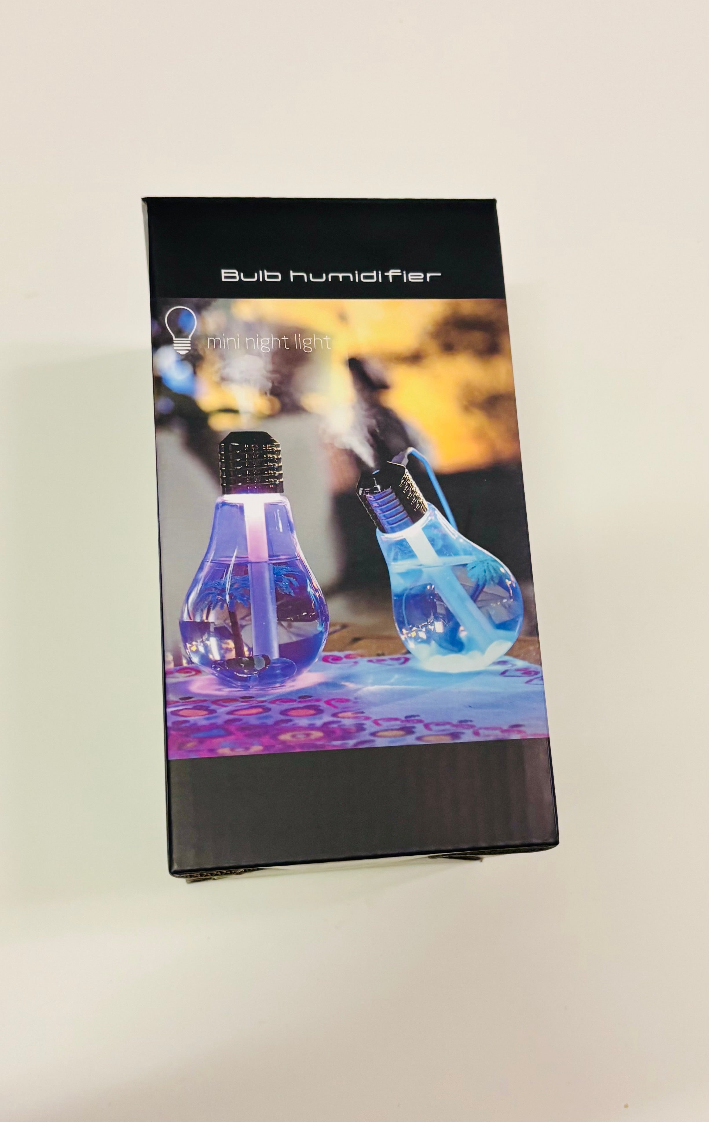 Bulb Humidifier with LED Night Light – Mini Desktop Aroma Diffuser