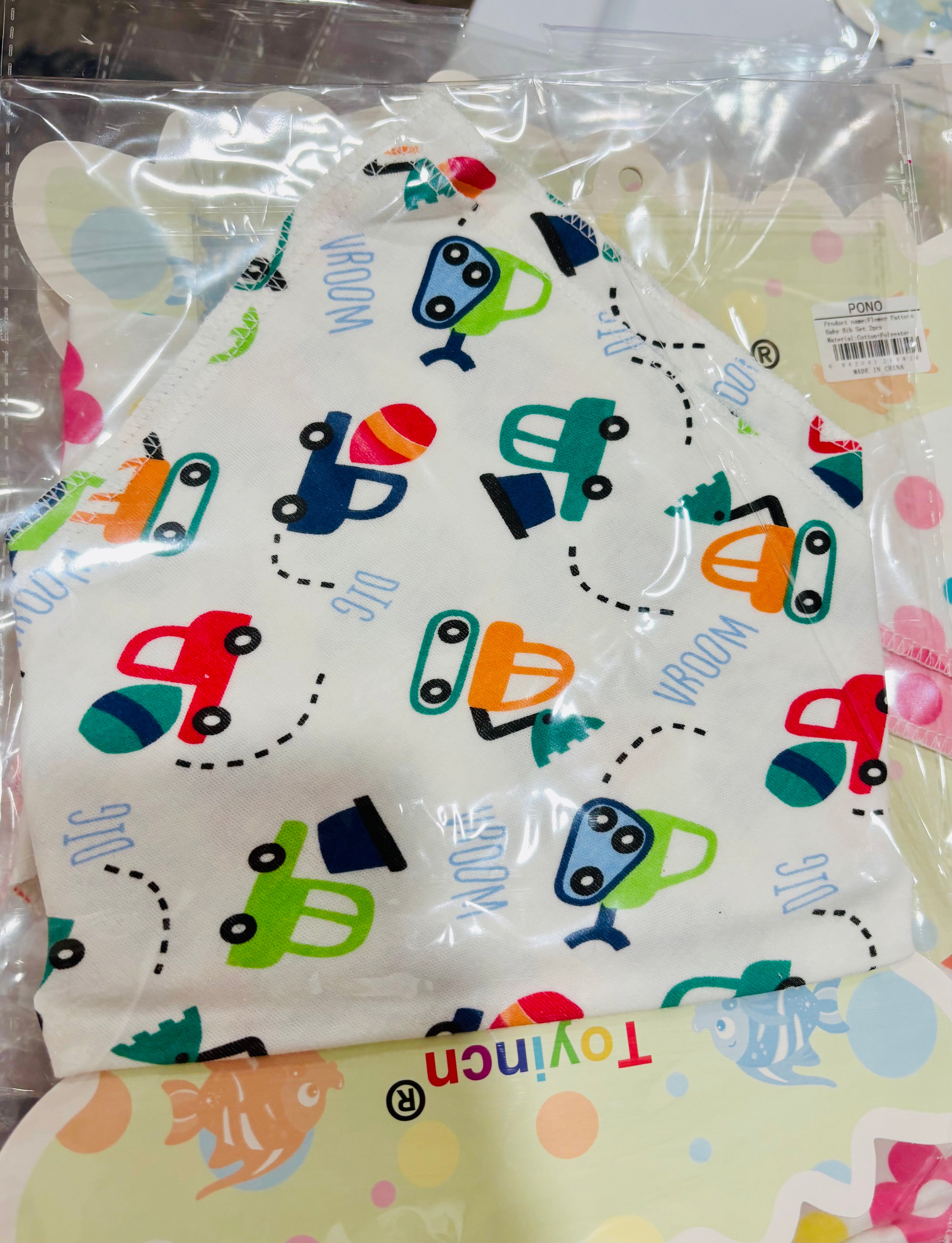 Baby Bib Set – Soft Cotton Baby Feeding Bib, Cute Pattern