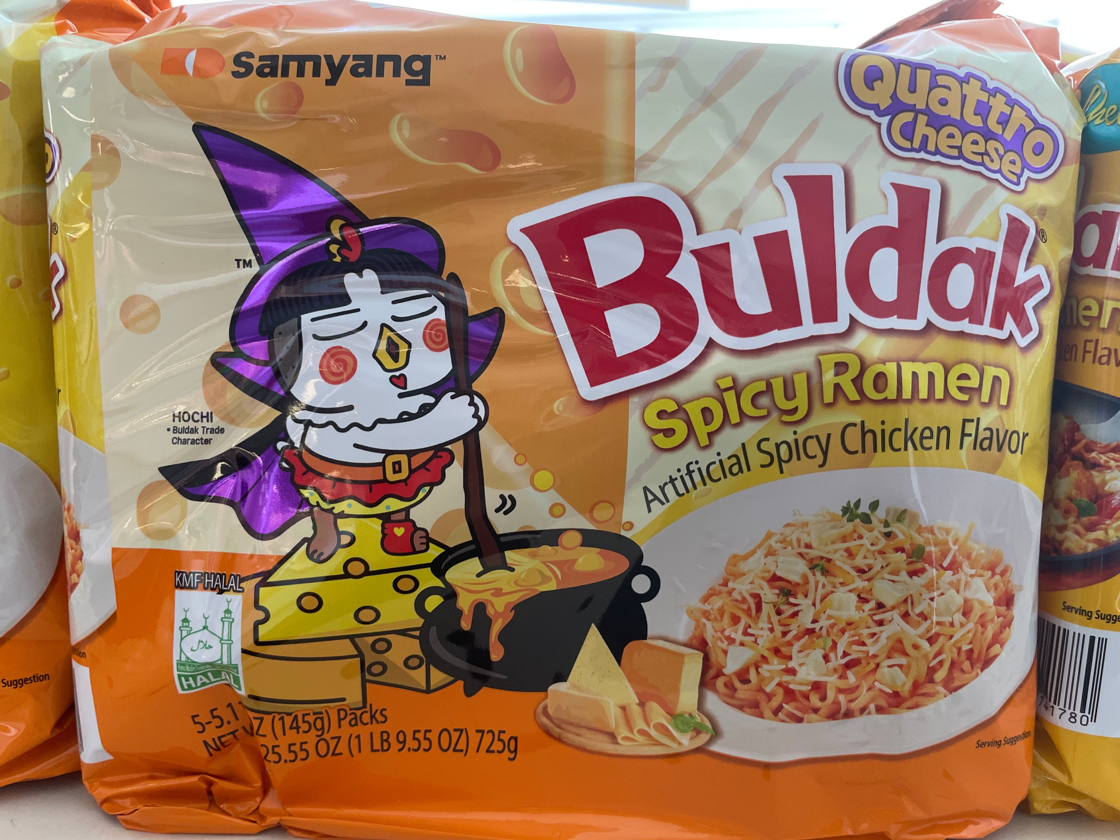 Quattro Cheese Buldak Spicy Ramen Artificial Spicy Chicken Flavor 5 Bags