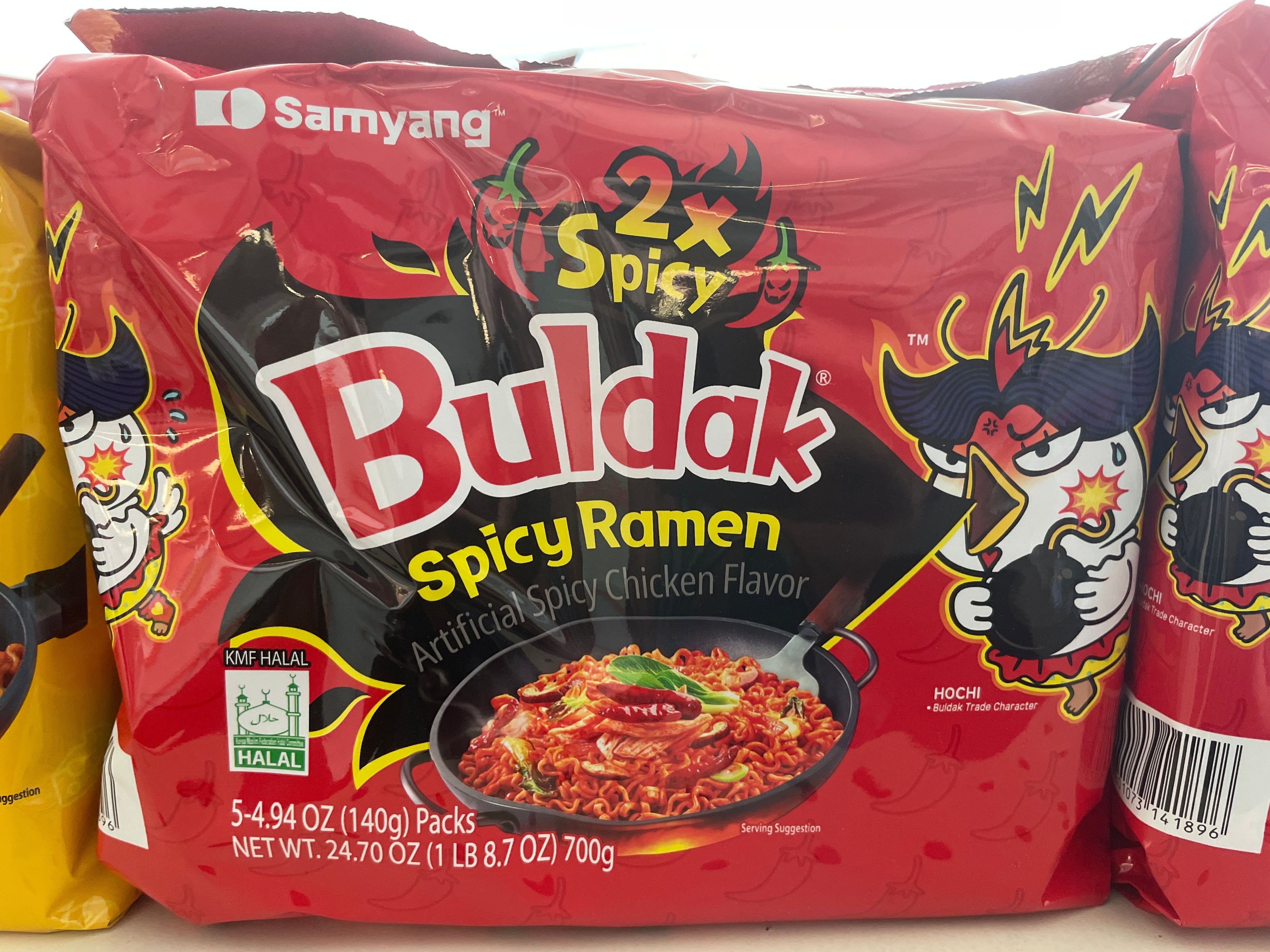 2x Spicy Buldak Spicy Ramen Artificial Spicy Chicken Flavor 5 Bags